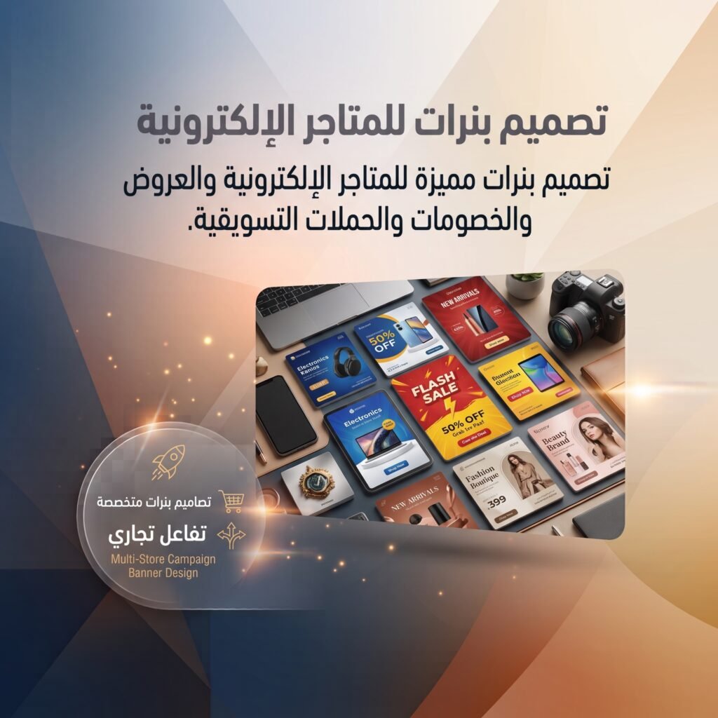 تصميم بنرات للمتاجر الإلكترونية